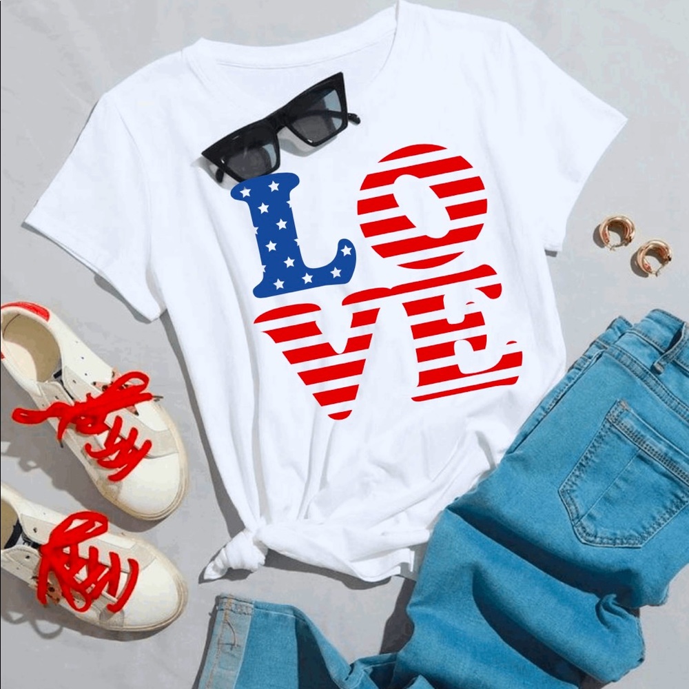 Love America patriotic t-shirt unisex